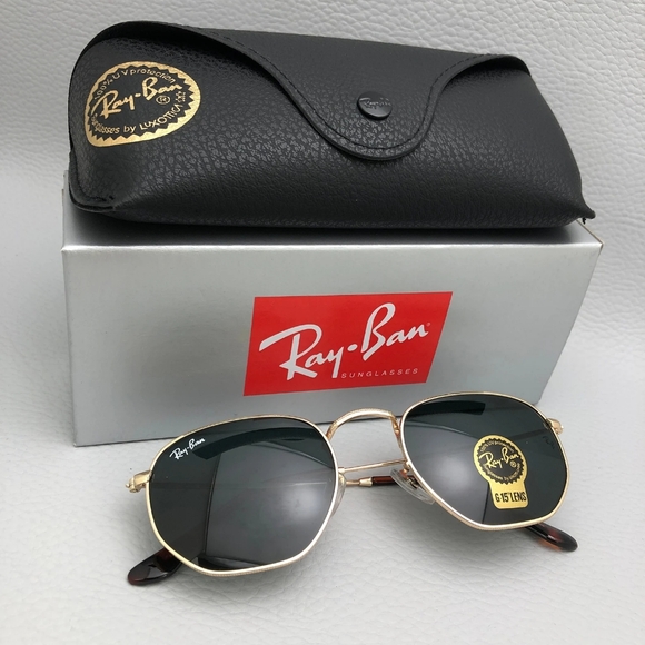 LIKE NEW RayBan Hexagonal RB3548 Green G15 Lens Ray ban Sunglasses - Picture 2 of 16